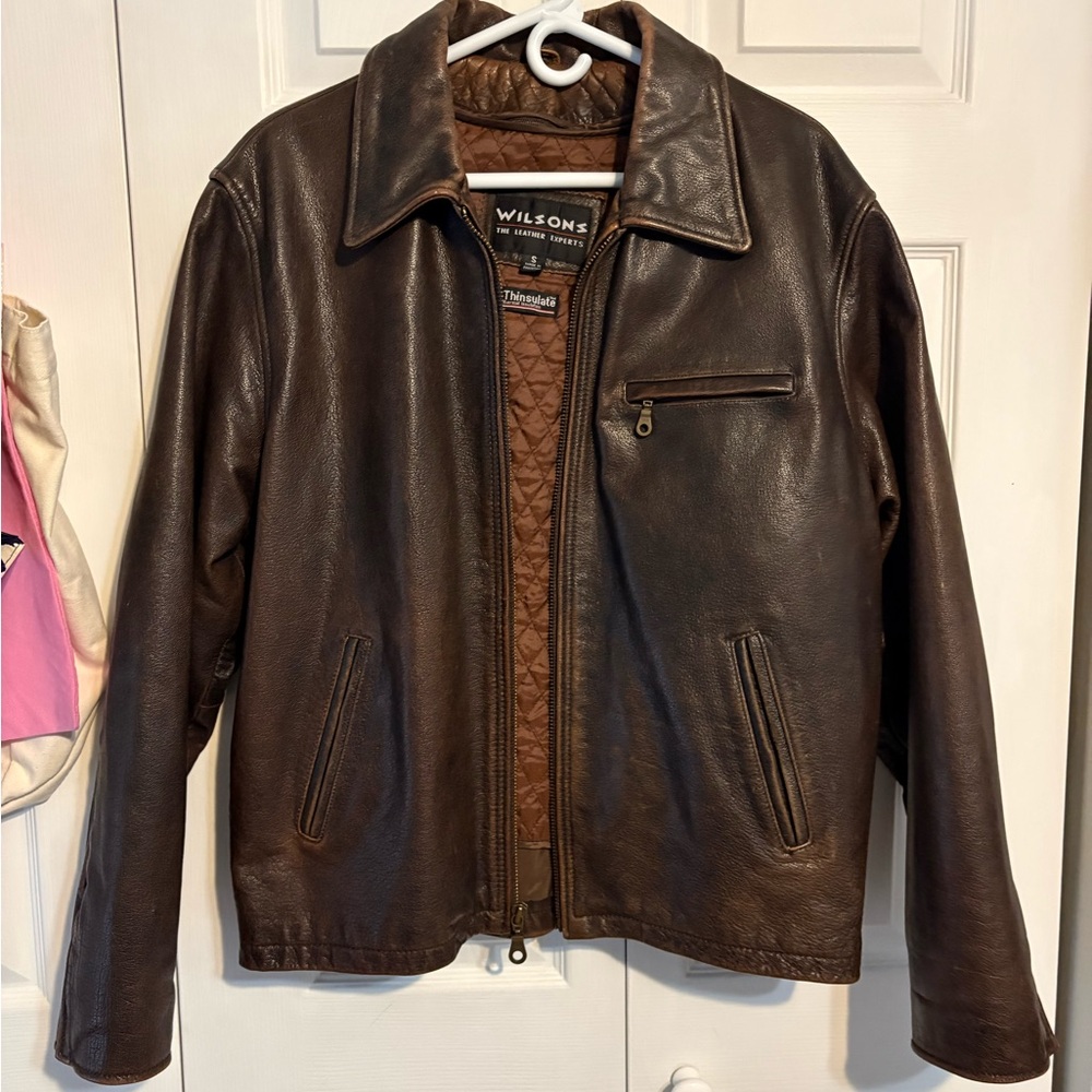 Wilsons genuine Leather brown Jacket for Men